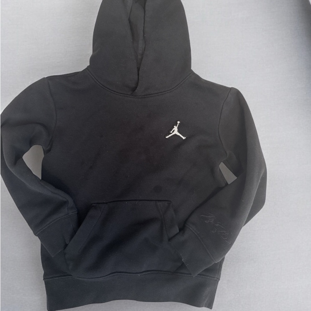 Jordan Kids Black Hoodie with Logo